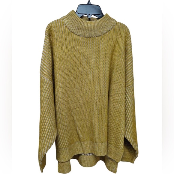 Topshop mock neck crew sweater size S (4-6) mustard color NWOT - Picture 1 of 8